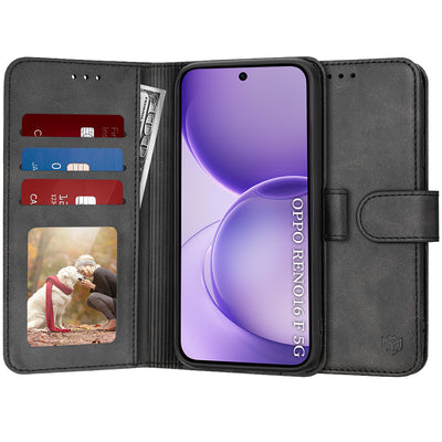 Husa de protectie Techsuit Diary Book compatibil cu Oppo Reno16 F / Reno16 FS, Negru