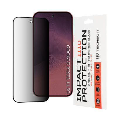 Folie de protectie Techsuit 111D Privacy Full Glue compatibil cu Google Pixel 11 / Pixel 11 Pro, Negru