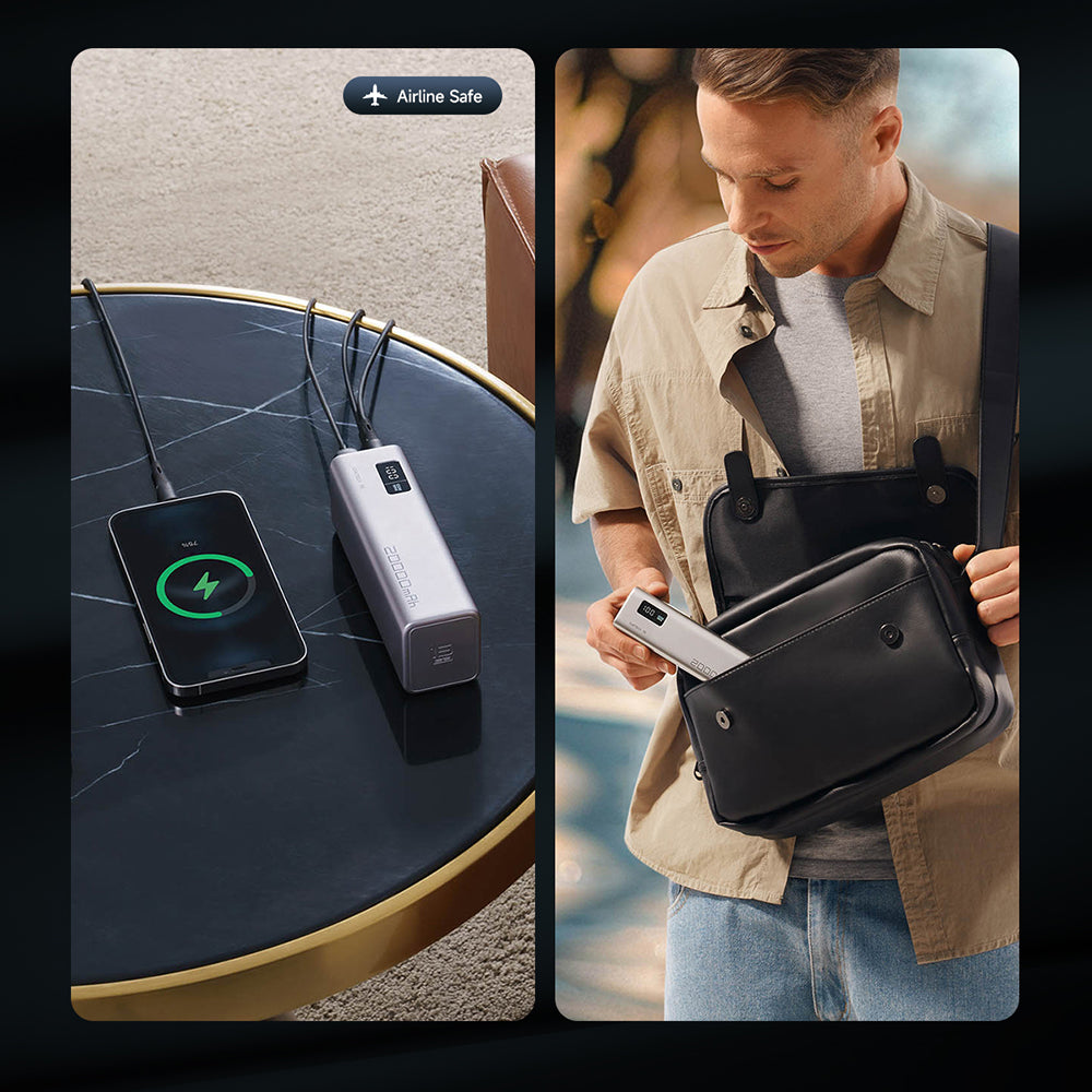 Baterie externa Cuktech PB200 (CUKP200XGLGR), 20000mAh, USB-C / USB, 100W, Negru