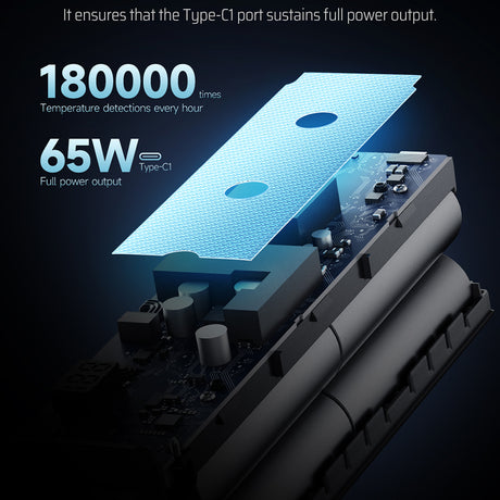 Baterie externa Cuktech PB200 (CUKP200XGLGR), 20000mAh, USB-C / USB, 100W, Negru