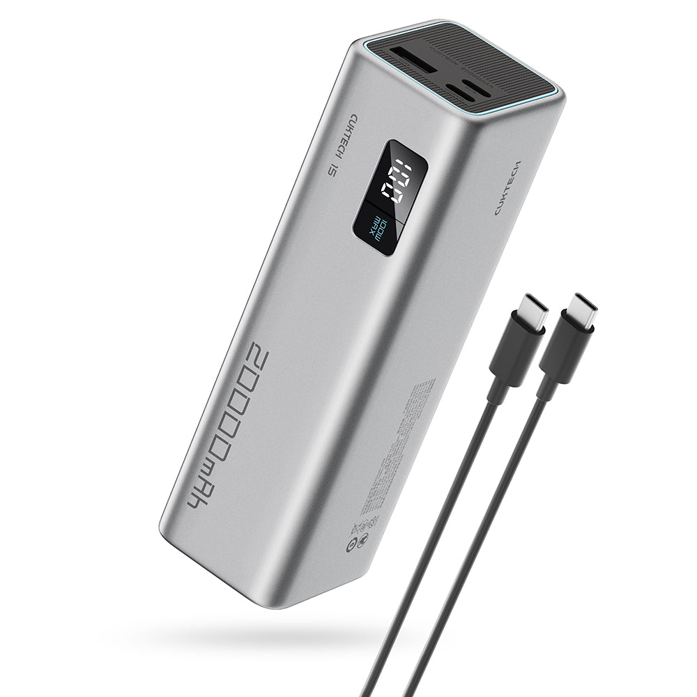 Baterie externa Cuktech PB200 (CUKP200XGLGR), 20000mAh, USB-C / USB, 100W, Negru