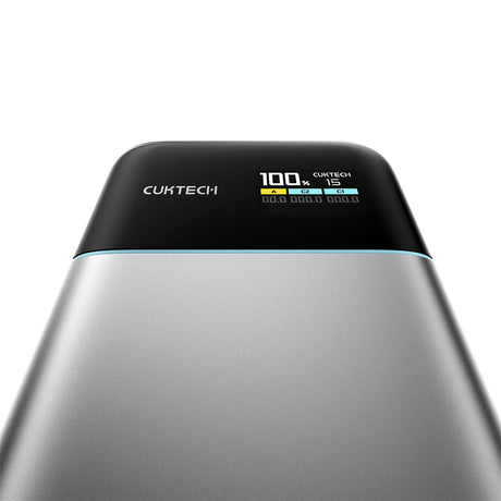 Baterie externa Cuktech PB150S, 15000mAh, USB-C / USB, 100W, Gri