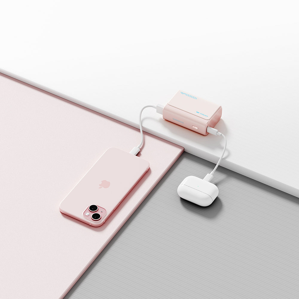 Baterie externa Cuktech PB100 (CUK0PB100DPK), 10000mAh, USB-C / USB, 30W, Roz
