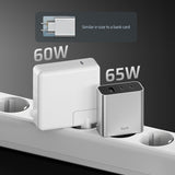 Incarcator Cuktech (A15C-EU), 2x USB-C + USB-A, 65W, GaN, Alb