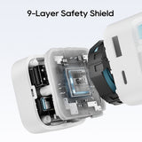 Incarcator Cuktech (AD653W), USB-C + USB-A, 67W, GaN, Alb