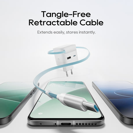 Incarcator Cuktech (AD653W), USB-C + USB-A, 67W, GaN, Alb