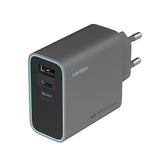 Incarcator Cuktech (AD653C), 2x USB-C / 1x USB-A, 65W GaN, Gri