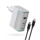 Incarcator Cuktech (AD1003EU), 2x USB-C + USB, 100W, GaN, Alb