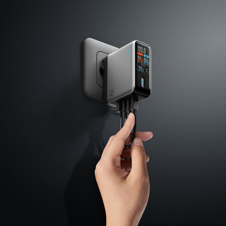 Incarcator Cuktech (CAD1204UEUGR), 3x USB-C, 120W, Gri