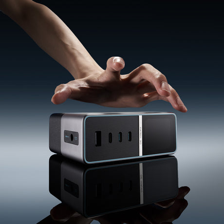 Incarcator Cuktech (CUKTA300OGGR), USB / Type-C / DC, 300W, PD3.1 GaN, Display, Negru
