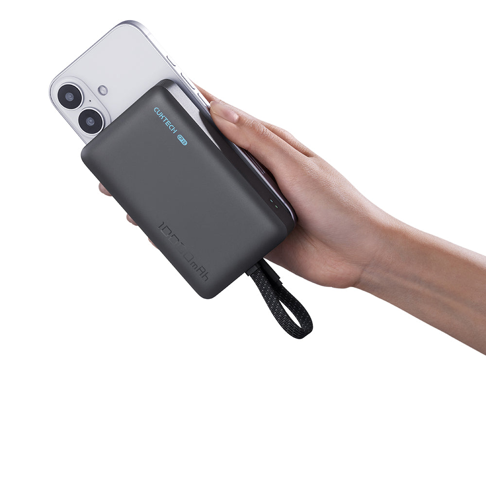 Baterie externa Cuktech WPB100L (CKWPB100LGLBK), 10000mAh, USB-C, 22.5W, Negru
