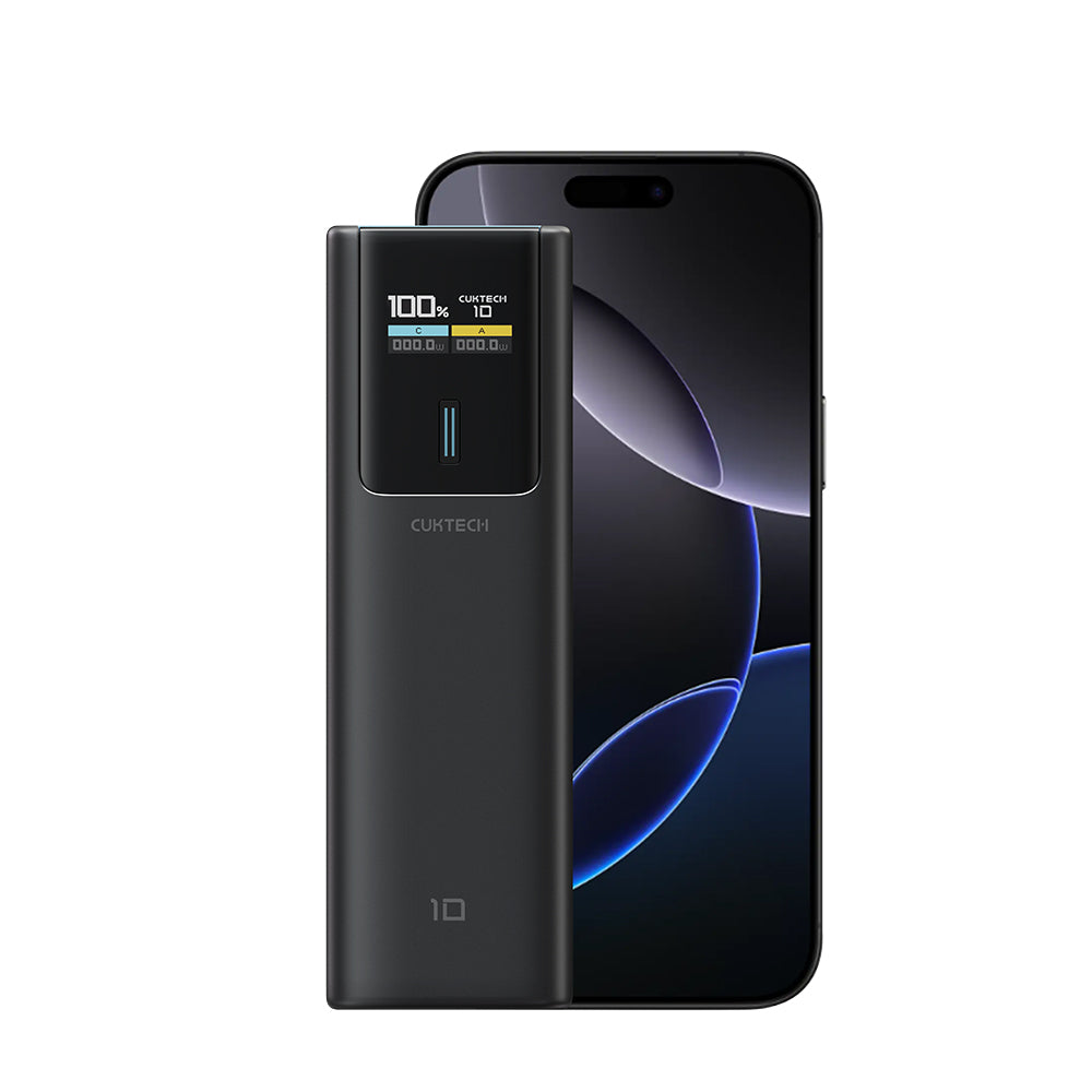 Baterie externa Cuktech PB100P (CKPB100PGLBL), 10000mAh, USB-C / USB, 150W, Negru