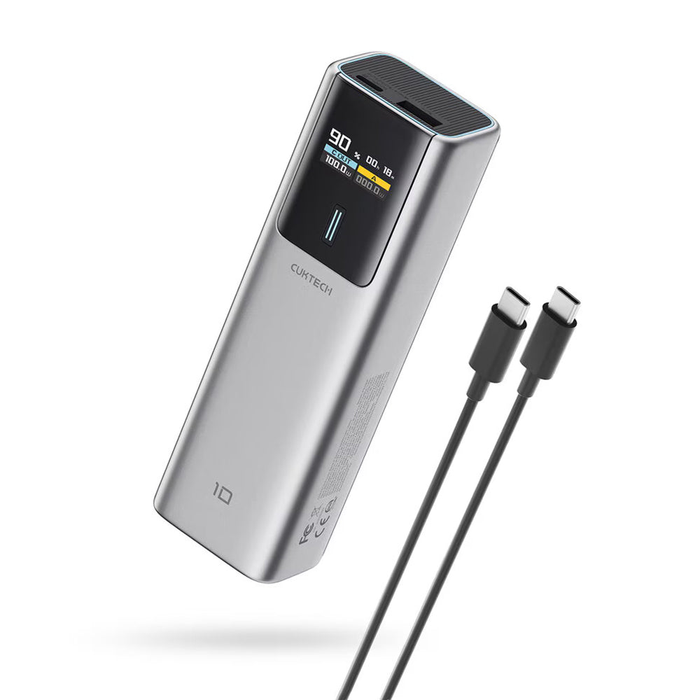 Baterie externa Cuktech PB150P, 15000mAh, 2x USB-C + USB, 120W, Gri