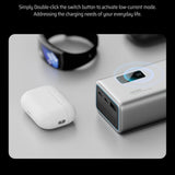 Baterie externa Cuktech PB200P, 20000mAh, 2x USB-C + USB, 150W, Gri