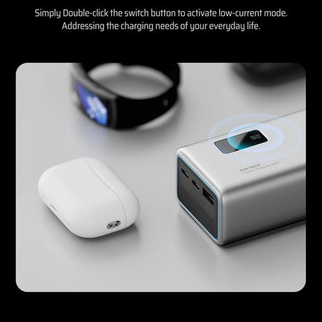 Baterie externa Cuktech PB200P, 20000mAh, 2x USB-C + USB, 150W, Gri