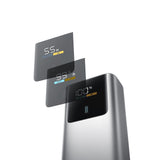 Baterie externa Cuktech PB1055 (CKPB1055GBTG), 10000mAh, 2x USB-C + USB, 55W, Gri