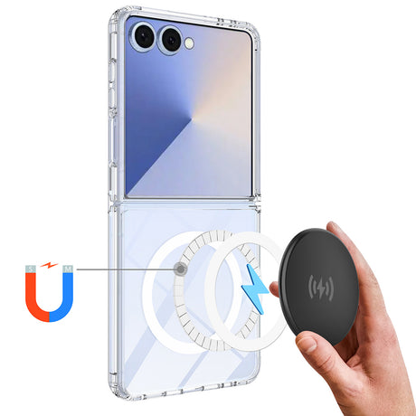 Husa de protectie Techsuit MagSafe Pro compatibil cu Samsung Galaxy Z Flip8, Transparent