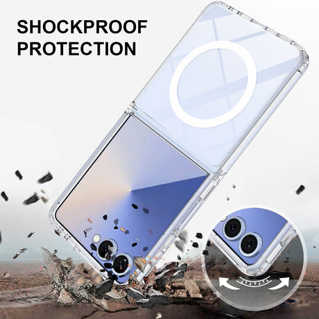 Husa de protectie Techsuit MagSafe Pro compatibil cu Samsung Galaxy Z Flip8, Transparent