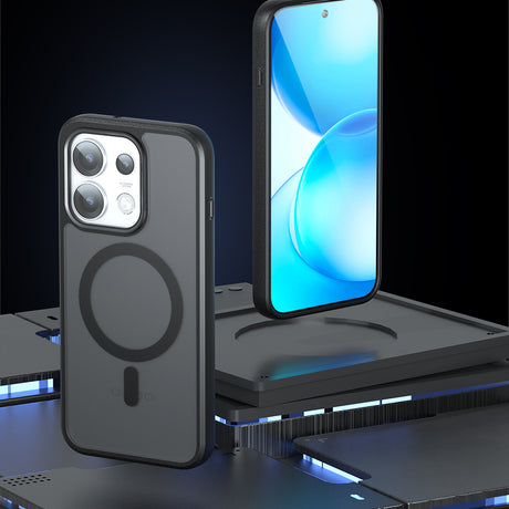 Husa de protectie Techsuit PureFrost MagSafe compatibil cu Oppo Reno16, Negru Frost