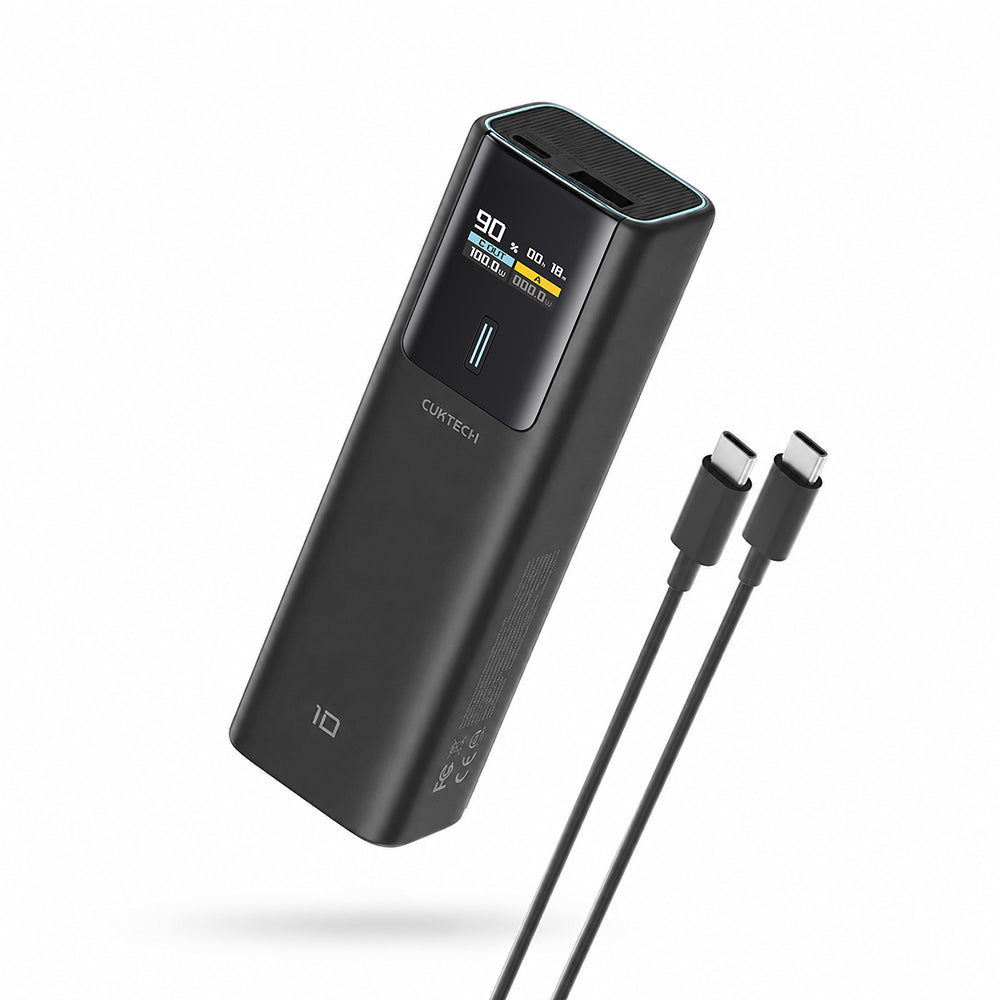 Baterie externa Cuktech PB100P (CKPB100PGLBL), 10000mAh, USB-C / USB, 150W, Negru