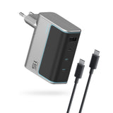 Incarcator Cuktech (AD1404UEU), 3x USB-C, 140W, Negru