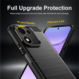 Husa de protectie Techsuit Carbon Silicone compatibil cu Honor 600 Smart, Negru