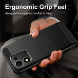 Husa de protectie Techsuit Carbon Silicone compatibil cu Honor 600 Smart, Negru