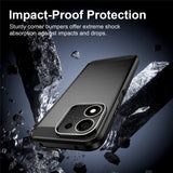 Husa de protectie Techsuit Carbon Silicone compatibil cu Honor 600 Smart, Negru
