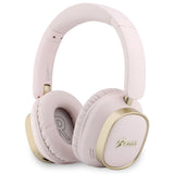 Casti Wireless Guess Rectangle Metal Script (GUBHV28HGCSMP), Over-ear, Bluetooth, Roz