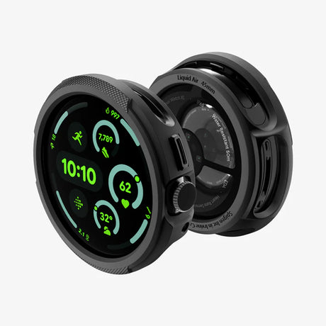 Spigen okosóra tok, Google Pixel Watch 4 45 mm-es modellhez, fekete