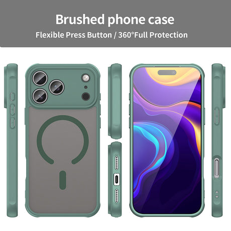 Husa de protectie Techsuit HaloFrost II MagSafe compatibil cu iPhone 18 Pro / iPhone 17 Pro, Verde
