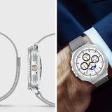 Curea smartwatch Spigen Metal Fit compatibil cu Samsung Galaxy Watch9 / Watch8 / Watch8 Classic, Argintiu