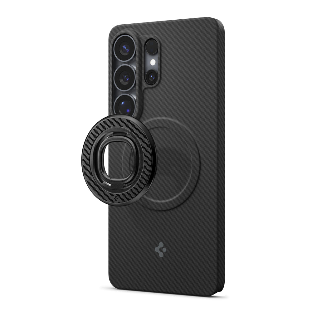 Suport Inel Spigen O-Mag OM106 (AMP09334), Magnet Puternic, Rotație 360°, Negru