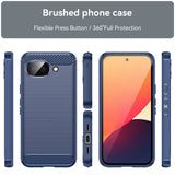 Husa de protectie Techsuit Carbon Silicone compatibil cu Google Pixel 10a, Albastru