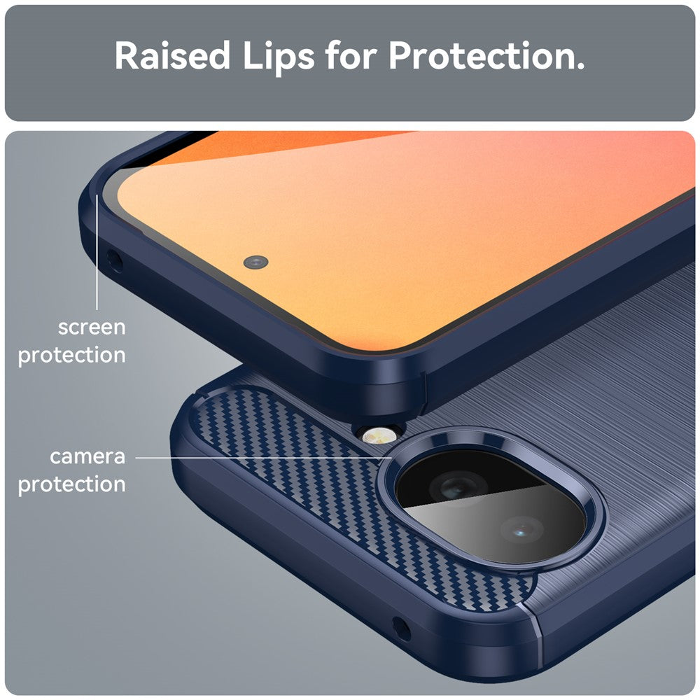 Husa de protectie Techsuit Carbon Silicone compatibil cu Google Pixel 10a, Albastru