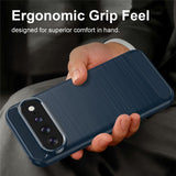 Husa de protectie Techsuit Carbon Silicone compatibil cu Google Pixel 11 / Pixel 11 Pro, Albastru