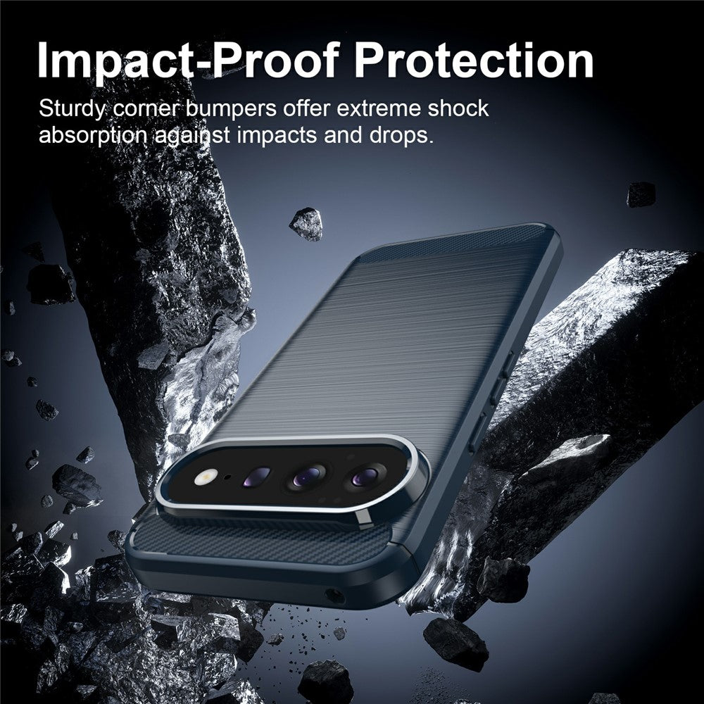 Husa de protectie Techsuit Carbon Silicone compatibil cu Google Pixel 11 Pro XL, Albastru