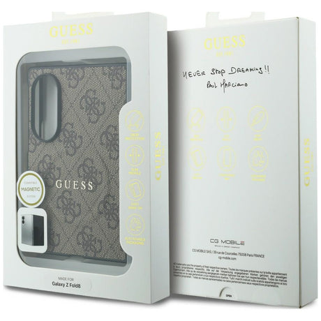 Husa de protectie Guess 4G Leather Classic compatibil cu Samsung Galaxy Z Fold8, Maro