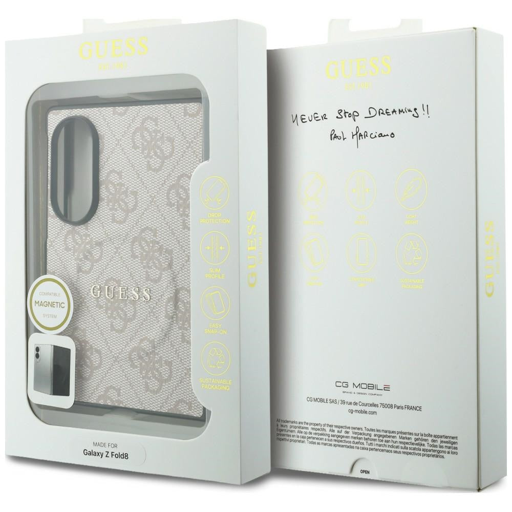 Husa de protectie Guess 4G Leather Classic compatibil cu Samsung Galaxy Z Fold8, Roz