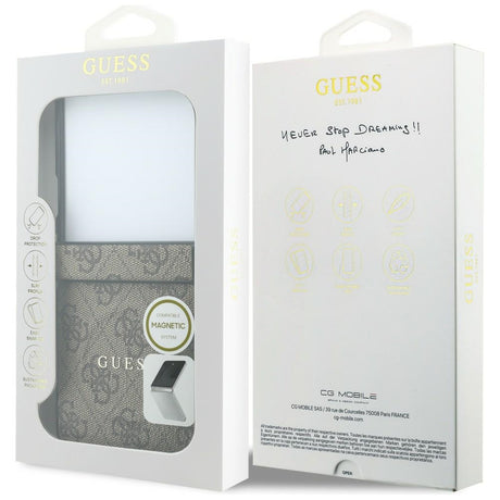 Husa de protectie Guess 4G Leather Classic compatibil cu Samsung Galaxy Z Flip8, Maro