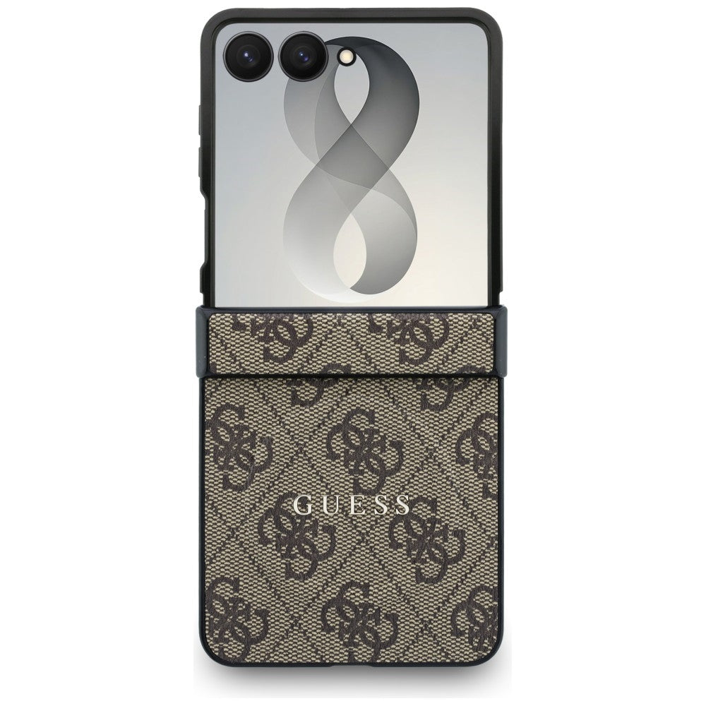 Husa de protectie Guess 4G Leather Classic compatibil cu Samsung Galaxy Z Flip8, Maro