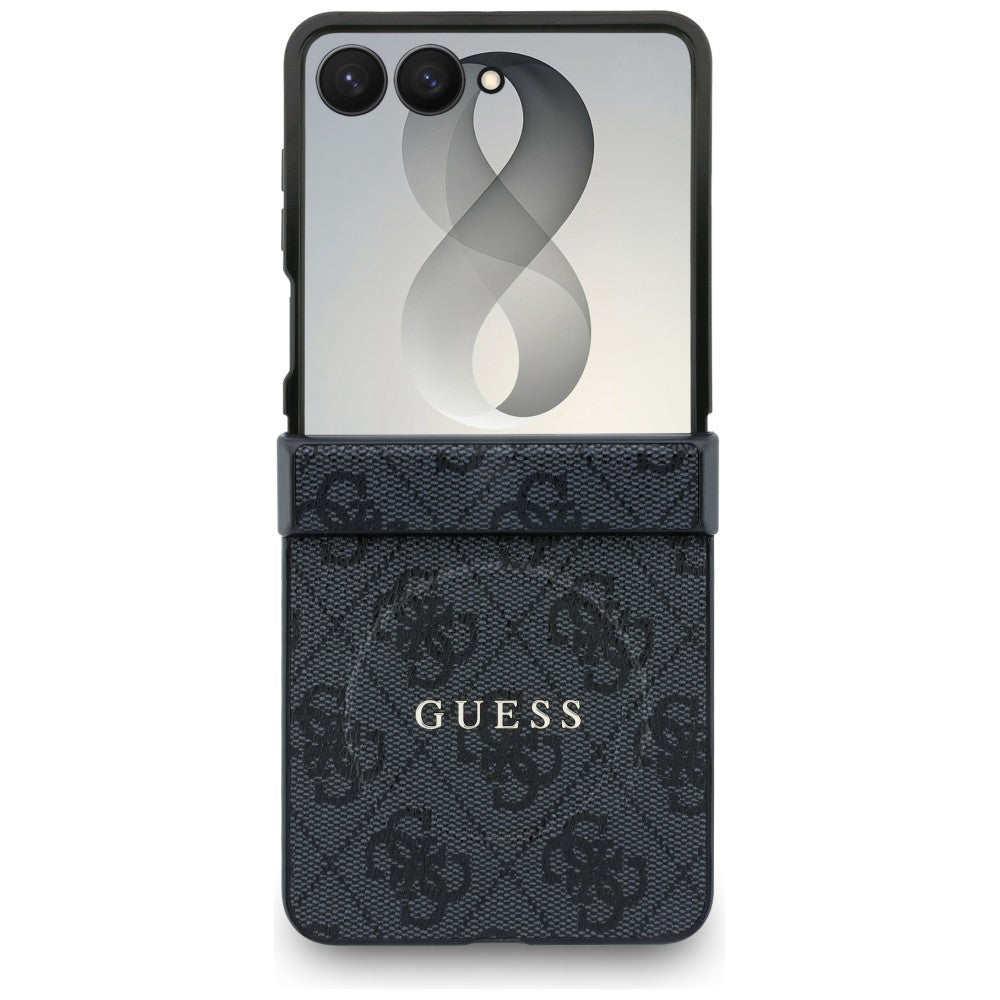Husa de protectie Guess 4G Leather Classic compatibil cu Samsung Galaxy Z Flip8, Negru