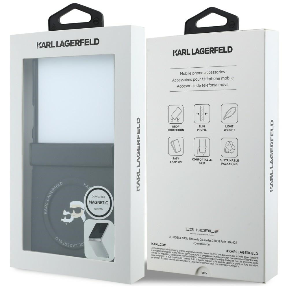 Husa de protectie Karl Lagerfeld compatibil cu Samsung Galaxy Z Flip8, Negru