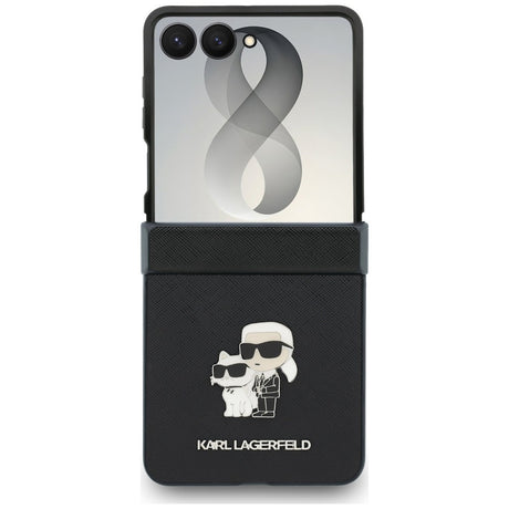 Husa de protectie Karl Lagerfeld Saffiano compatibil cu Samsung Galaxy Z Flip8, Gri
