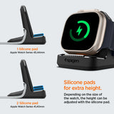Suport Incarcator Spigen Apple Watch (AMP05764), Policarbonat, Negru