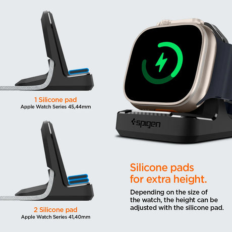 Suport Incarcator Spigen Apple Watch (AMP05764), Policarbonat, Negru