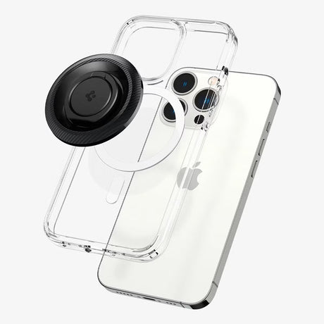 Suport Inel Spigen O-Mag OM100 (AMP05505), Magnet Puternic, Rotație 360°, Negru