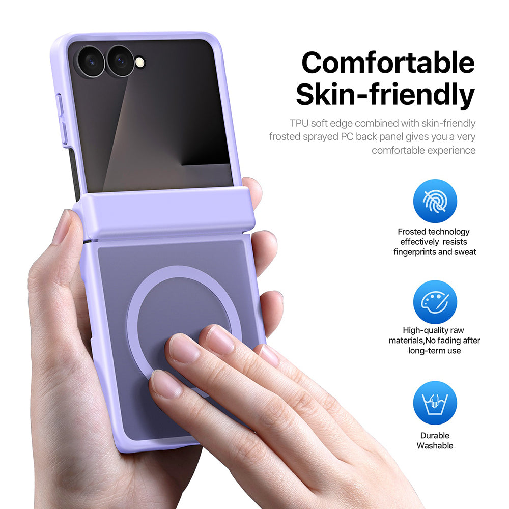 Husa de protectie Dux Ducis Yind MagSafe compatibil cu Samsung Galaxy Z Flip8, Mov