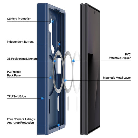 Husa de protectie Dux Ducis Yind MagSafe compatibil cu Samsung Galaxy Z Fold8 Ultra / Samsung Galaxy Z Fold7, Gri