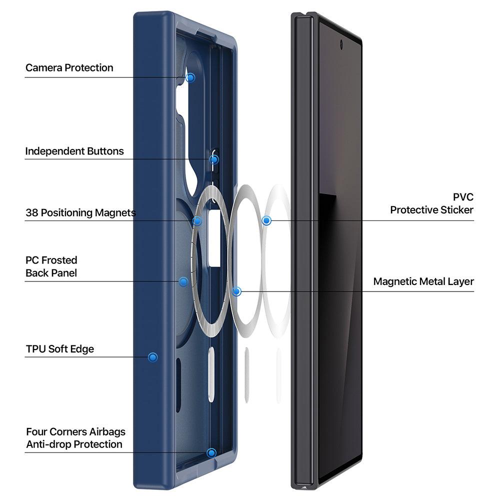 Husa de protectie Dux Ducis Yind MagSafe compatibil cu Samsung Galaxy Z Fold8 Ultra / Samsung Galaxy Z Fold7, Negru